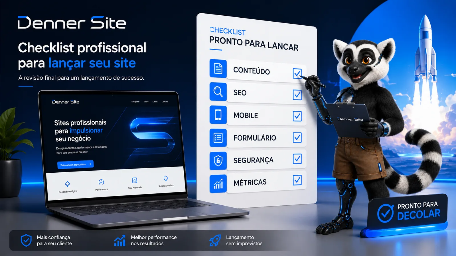 Checklist de lançamento de site profissional: tudo o que revisar antes de publicar
