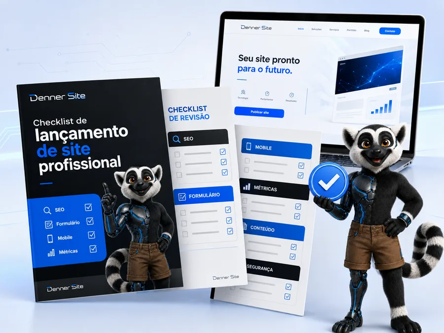 Prévia do PDF checklist de lançamento de site profissional.