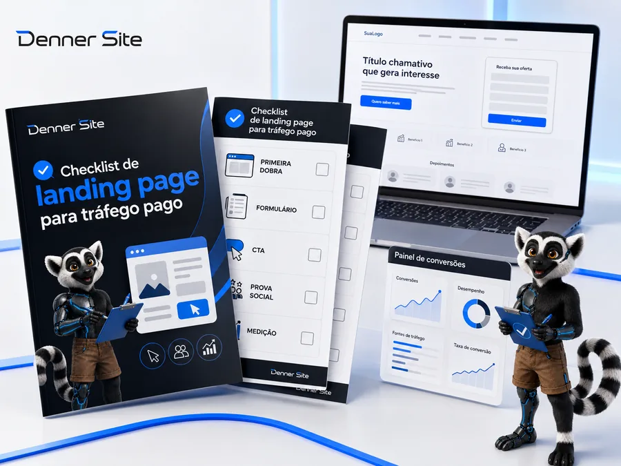 Prévia do checklist de landing page para tráfego pago.