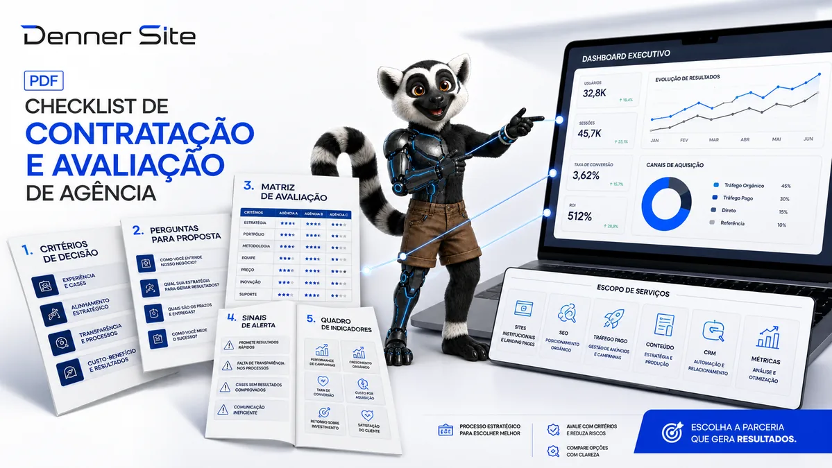 Prévia do checklist de contratação e avaliação de agência.